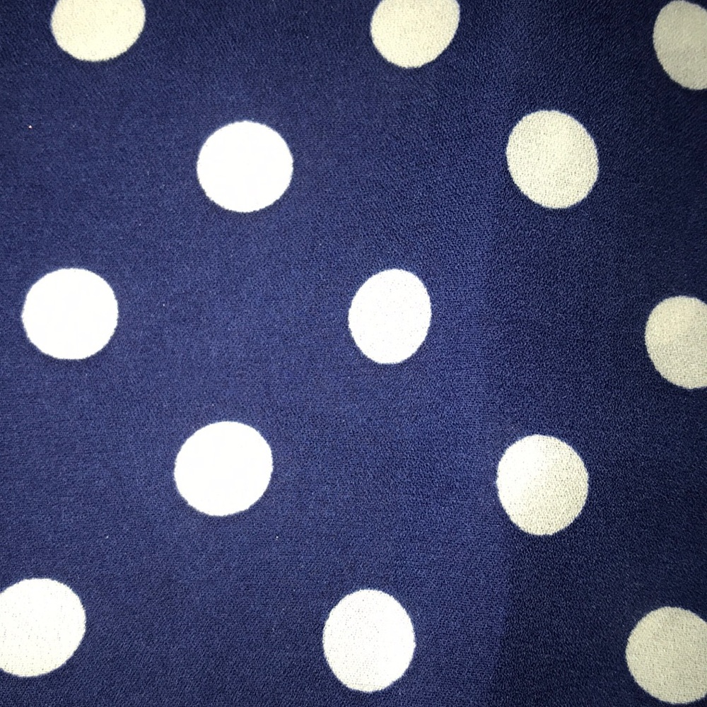 NEW A’GACI POLKA DOT TOP. NAVY BLUE AND WHITE. - Picture 3 of 4